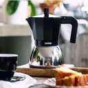 CAFETERA 6TZ INDUCCIÓN INOX NEGRA