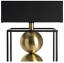 LAMPARA MESA NEGRO/ORO TEJ.MET