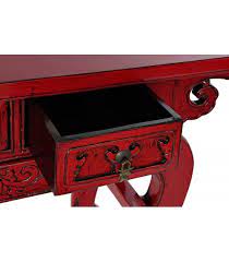 CONSOLA OLMO METAL 135X37X89 ROJO