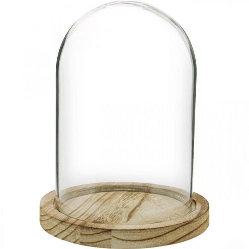 CUPULA CRISTAL BASE MADERA