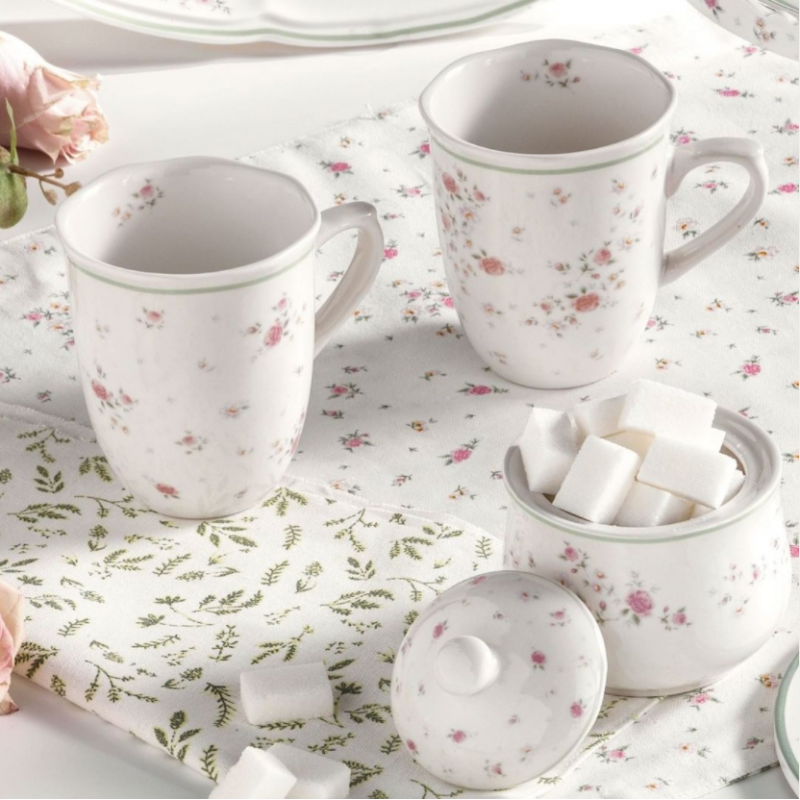 MUG NONNA ROSA X2 PORCELANA