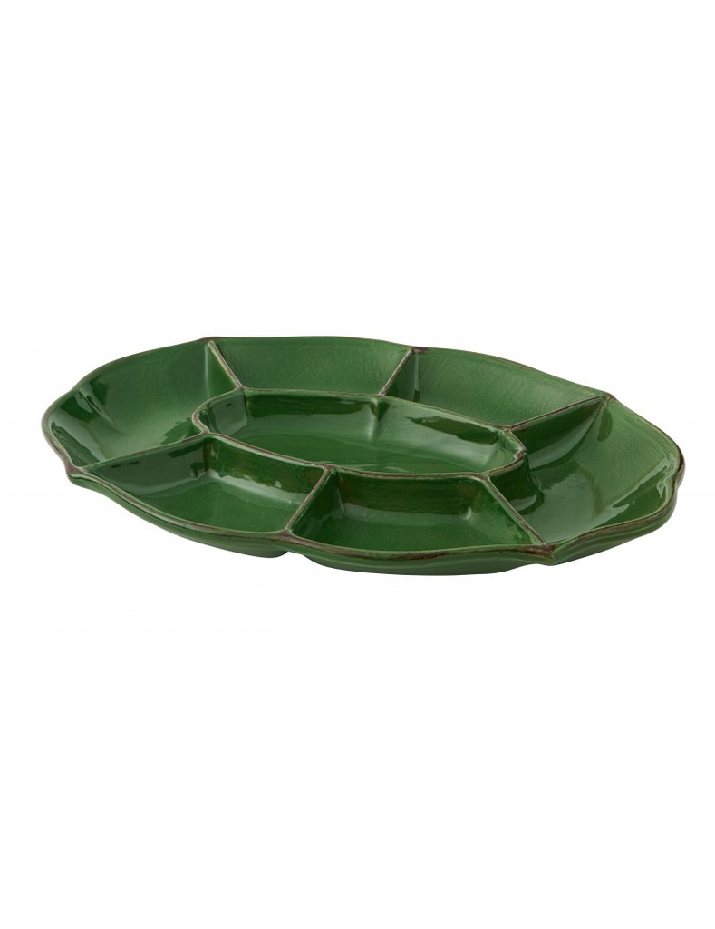 ENTREMESERA OVAL VERDE MAIOLICA