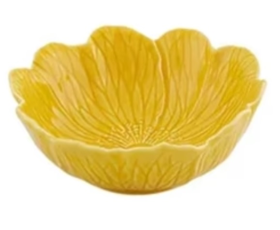 CUENCO FLORA AMARILLO 17CM