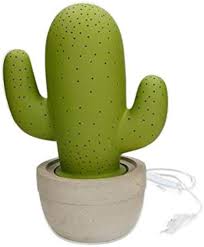 LAMPARA CACTUS PORCELANA VERDE