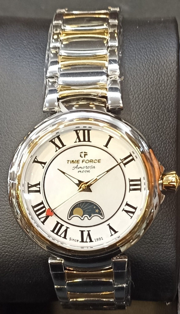 RELOJ TIME FORCE AMOROSA MOON BICOLOR NACAR