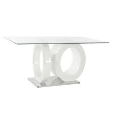 [50.MB-182797] MESA CAFE CRISTAL MDF 110X60X45 BLANCO