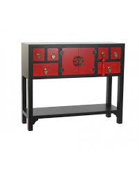 [50.MB-180110] CONSOLA ABETO MDF 95X25X78,5 ROJO