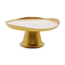 [WD738ORO] TARTERA C/PIE CRIS 28CMORO/PERLA