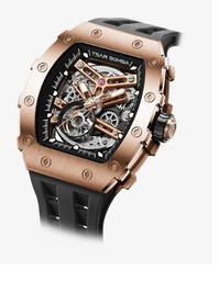 [TB8208A] RELOJ TSAR BOMBA ROSA NEGRO